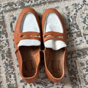 Brown and White Loafers